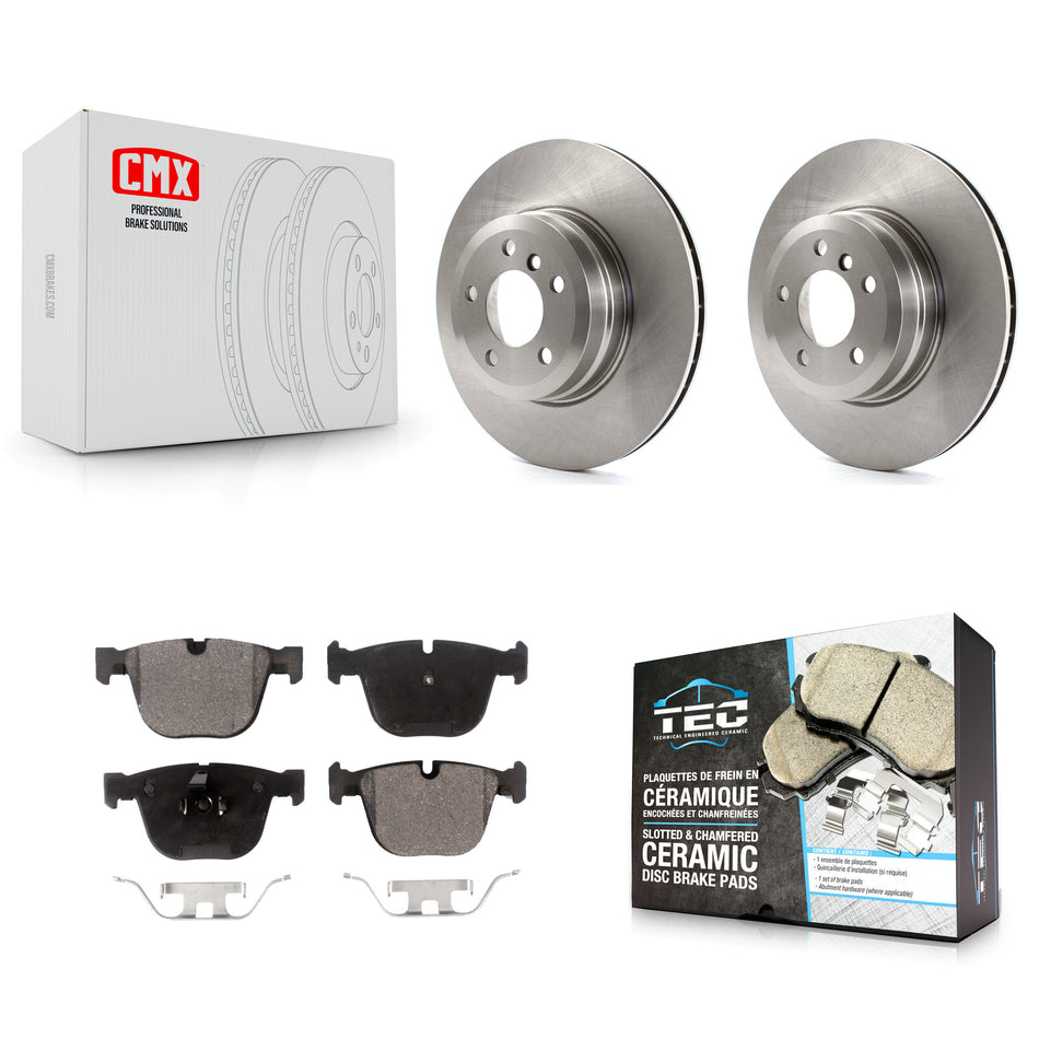 Rear Disc Brake Rotors And Ceramic Pads Kit For BMW X5 X6 K8T-102108