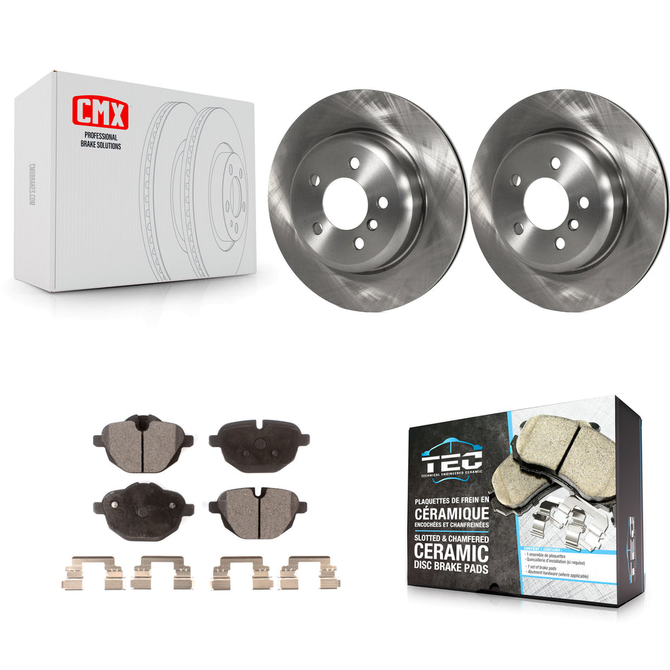 Rear Disc Brake Rotors And Ceramic Pads Kit For BMW 528i 535i xDrive 535d ActiveHybrid 5 K8T-102109