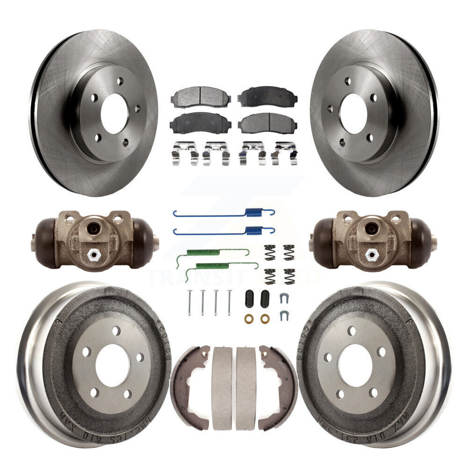 Front Rear Disc Brake Rotor Ceramic Pad & Drum Kit (9Pc) For Chevrolet Equinox Saturn Vue K8T-102302