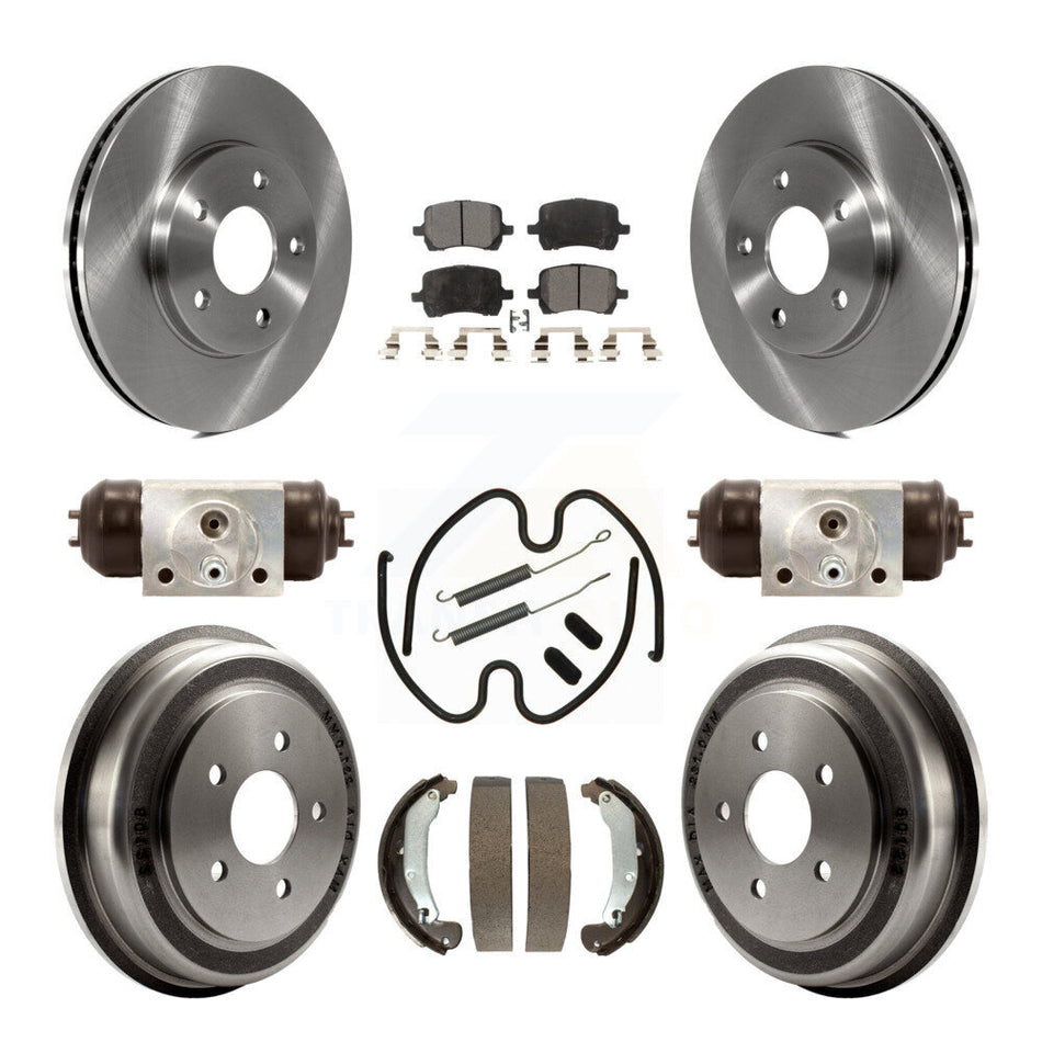 Front Rear Disc Brake Rotors Ceramic Pads And Drum Kit (9Pc) For Chevrolet HHR K8T-102306