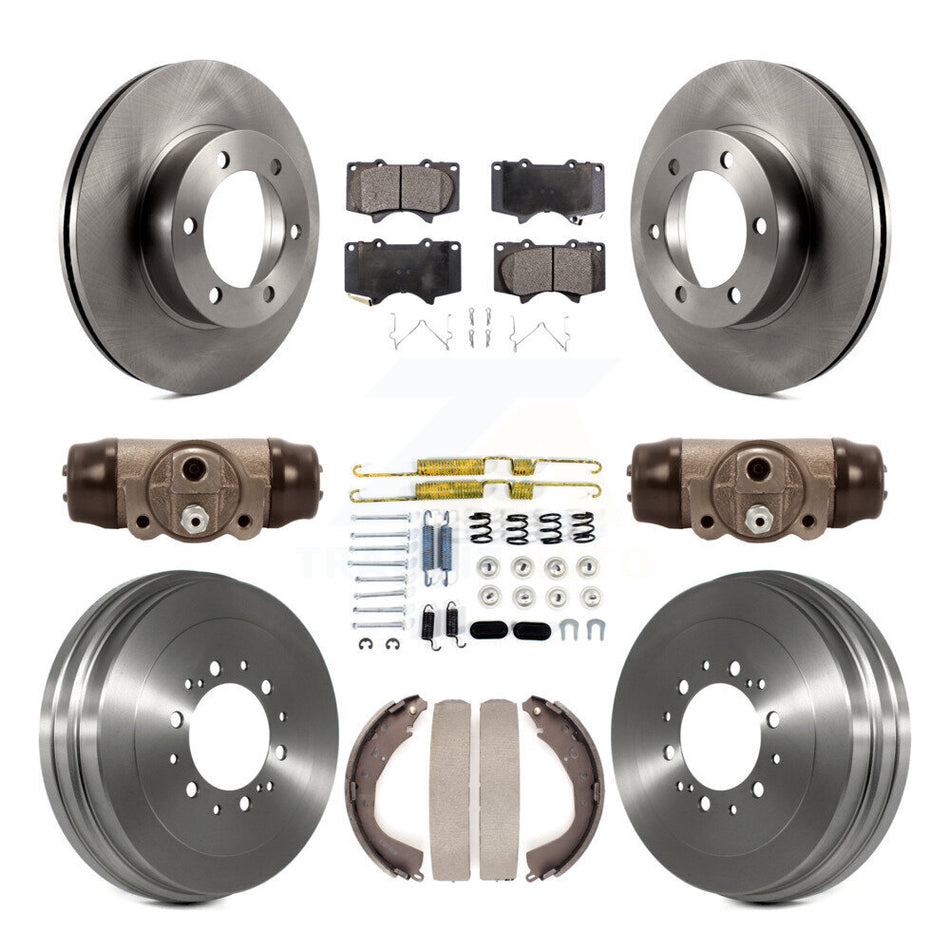 Front Rear Disc Brake Rotors Ceramic Pads And Drum Kit (9Pc) For 2004-2006 Toyota Tundra K8T-102328