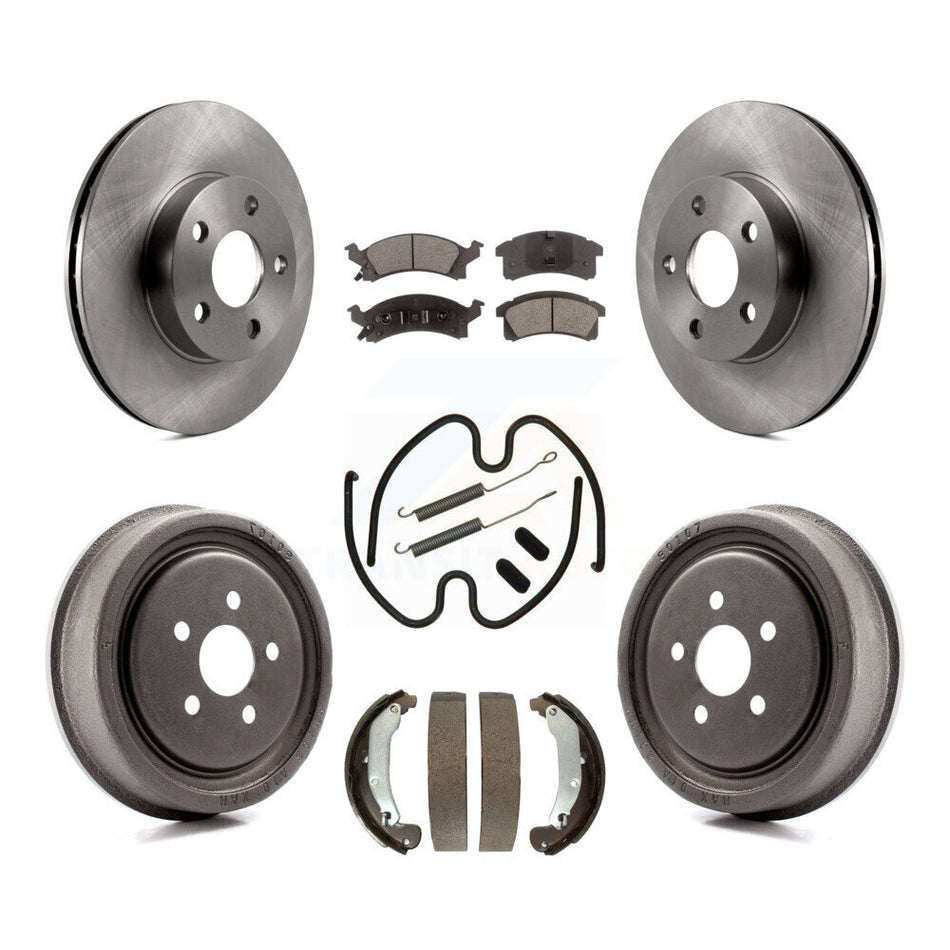 Front Rear Brake Rotors Ceramic Pad Drum Kit (7Pc) For Pontiac Sunfire Chevrolet Cavalier K8T-102348