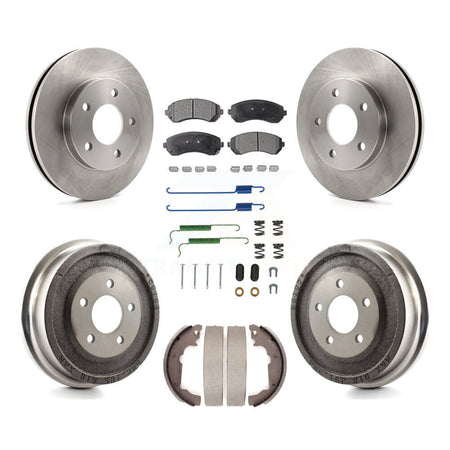 Front Rear Disc Brake Rotors Ceramic Pads And Drum Kit (7Pc) For Pontiac Aztek K8T-102357