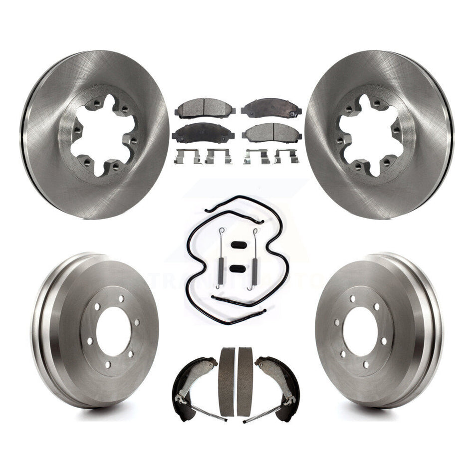 Front Rear Disc Brake Rotors Ceramic Pads And Drum Kit (7Pc) For Chevrolet Colorado GMC Canyon Isuzu i-290 i-280 i-370 i-350 K8T-102362