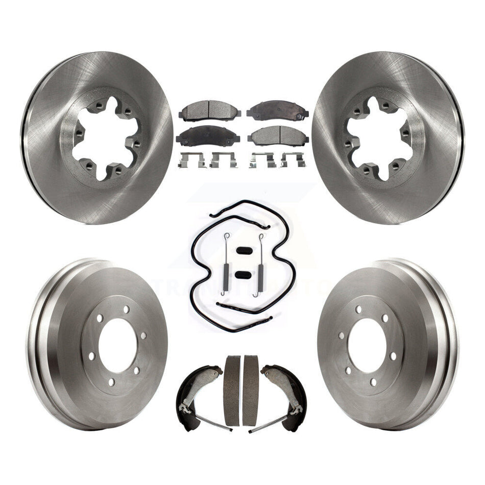 Front Rear Disc Brake Rotors Ceramic Pads And Drum Kit (7Pc) For Chevrolet Colorado GMC Canyon Isuzu i-290 i-280 i-370 i-350 K8T-102362