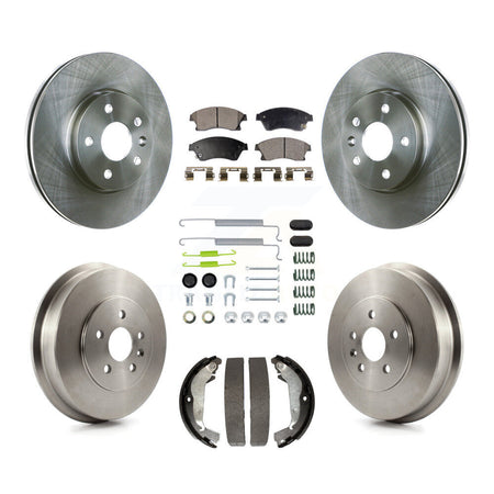 Front Rear Disc Brake Rotors Ceramic Pads And Drum Kit (7Pc) For Chevrolet Cruze Limited K8T-102371