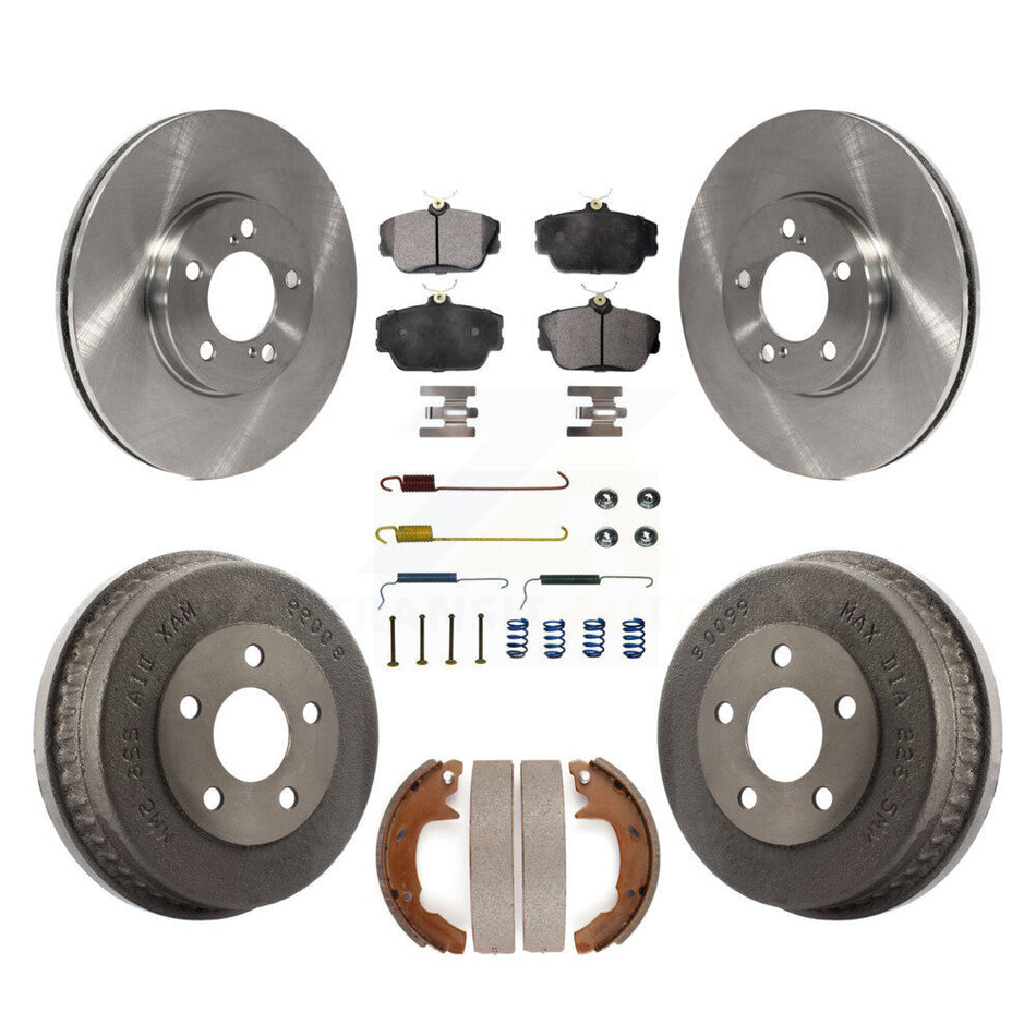 Front Rear Disc Brake Rotors Ceramic Pads And Drum Kit (7Pc) For Ford Taurus Mercury Sable K8T-102386