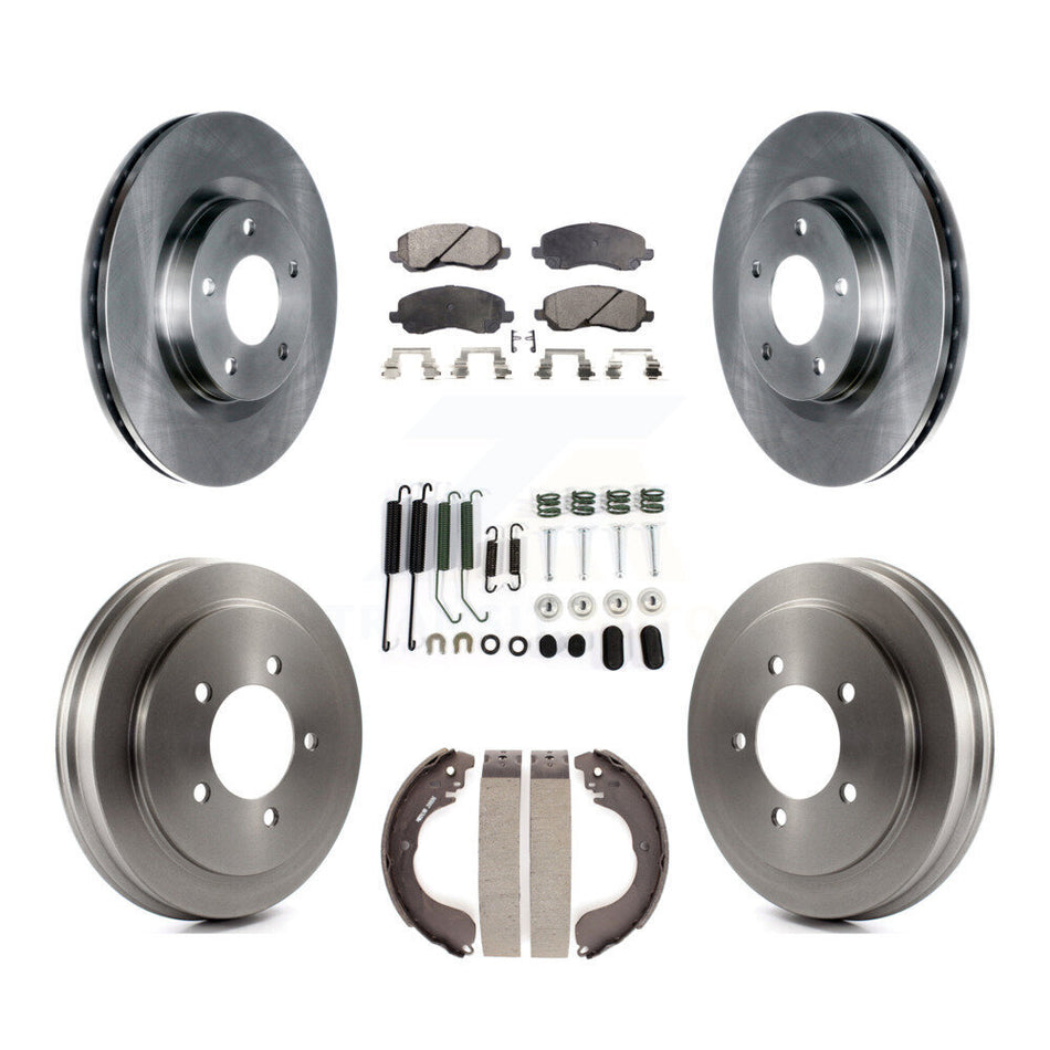 Front Rear Disc Brake Rotors Ceramic Pads And Drum Kit (7Pc) For Jeep Patriot Compass Dodge Caliber Chrysler Sebring Avenger K8T-102421