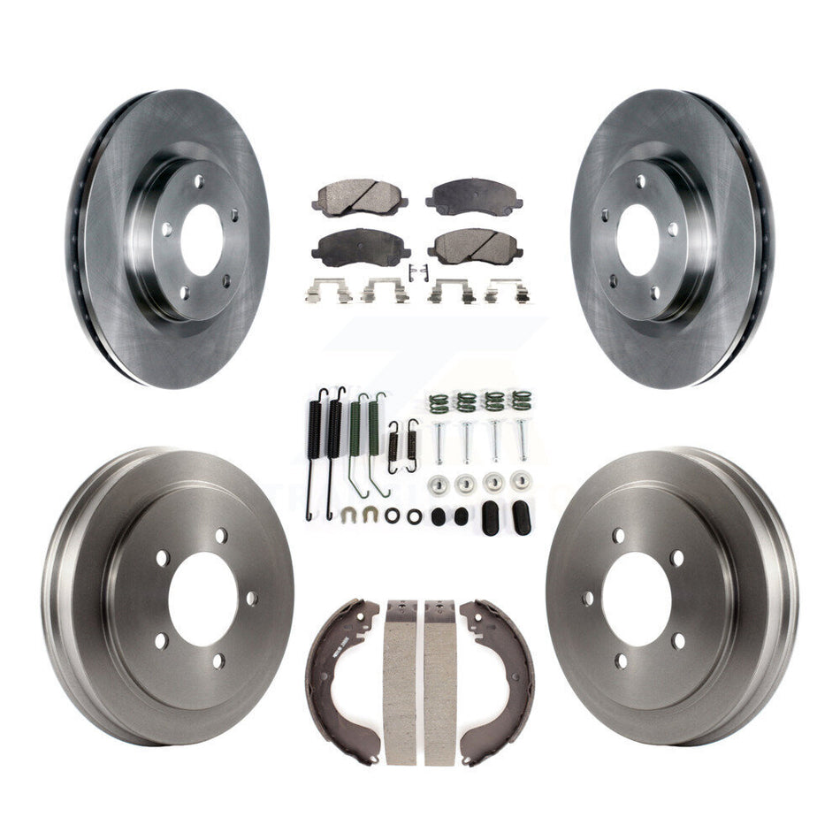 Front Rear Disc Brake Rotors Ceramic Pads And Drum Kit (7Pc) For Jeep Patriot Compass Dodge Caliber Chrysler Sebring Avenger K8T-102421