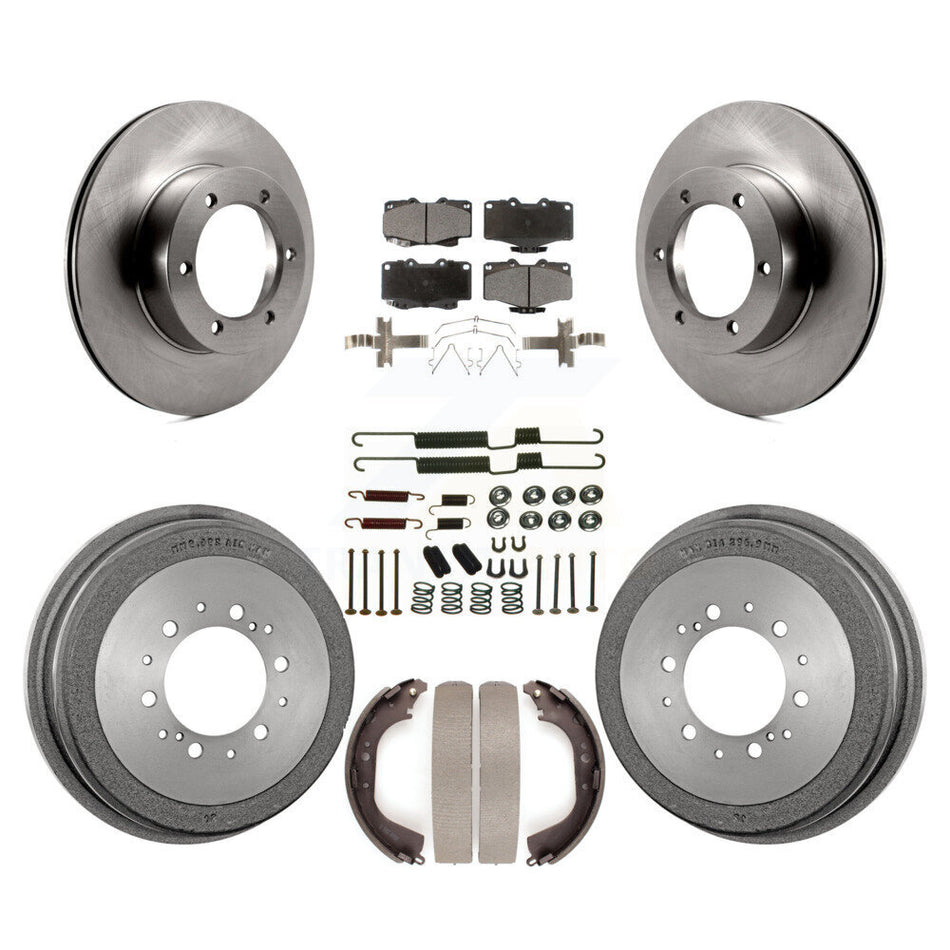 Front Rear Disc Brake Rotors Ceramic Pads And Drum Kit (7Pc) For Toyota Pickup 4Runner K8T-102426