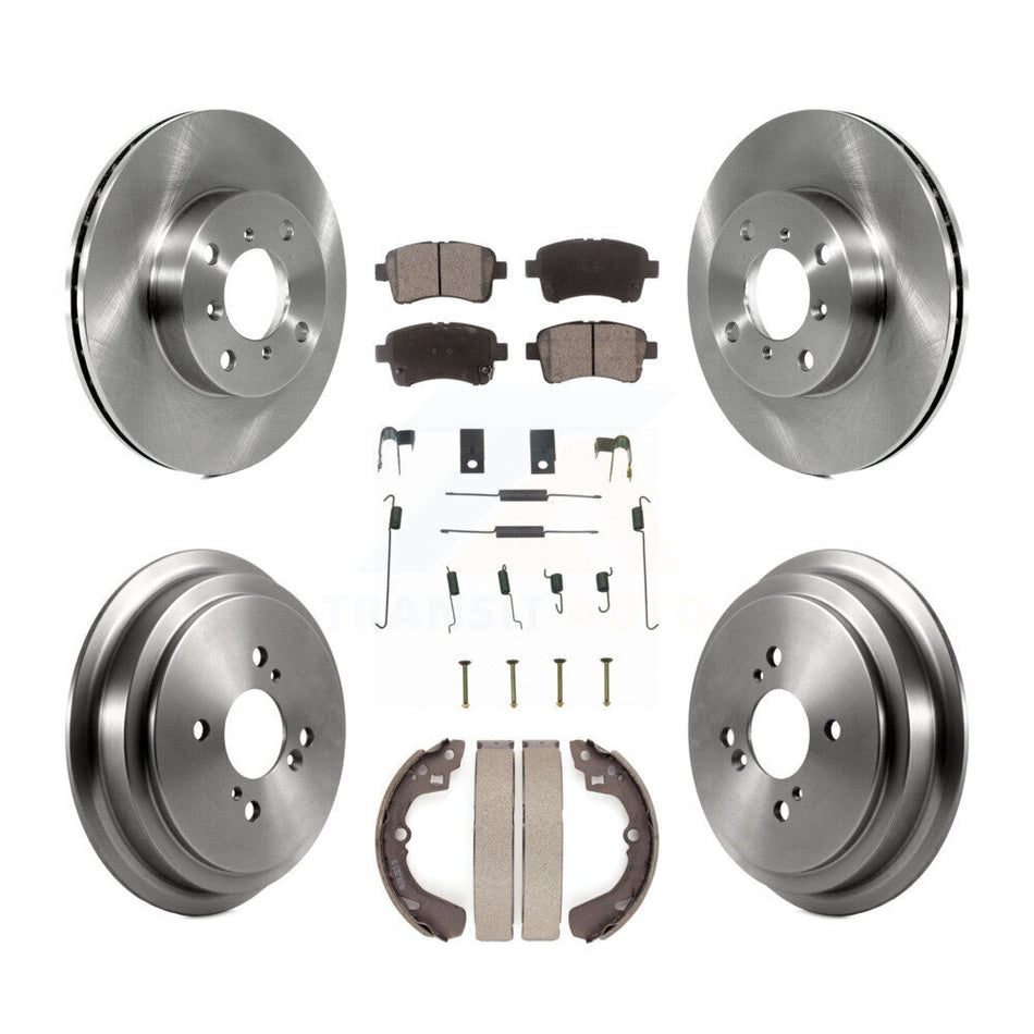 Front Rear Disc Brake Rotors Ceramic Pads And Drum Kit (7Pc) For 2002-2005 Suzuki Aerio K8T-102479