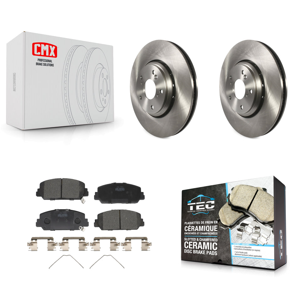 Front Disc Brake Rotors And Ceramic Pads Kit For Honda Civic Accord Acura ILX K8T-102523
