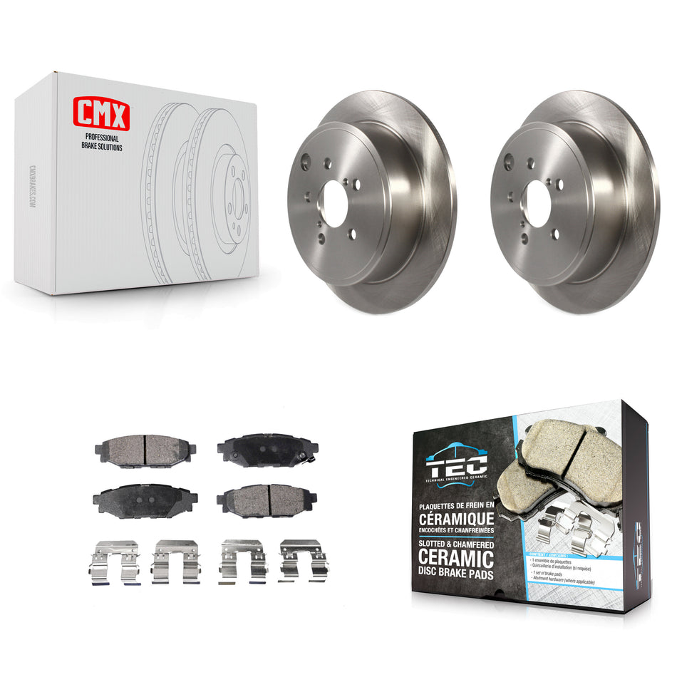 Rear Disc Brake Rotors And Ceramic Pads Kit For Subaru WRX K8T-102529
