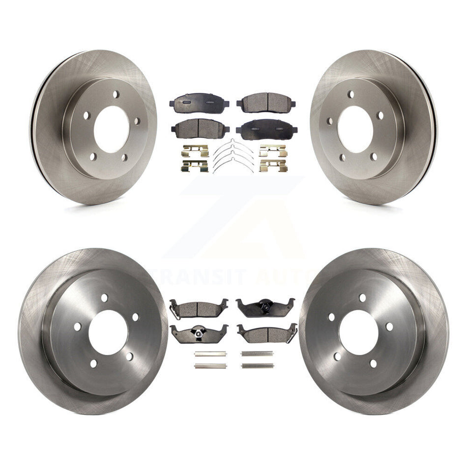 Front Rear Disc Brake Rotors And Ceramic Pads Kit For 2004 Ford F-150 4WD With 5 Lug Wheels 11th Digit Of Vin Is C K8T-102562