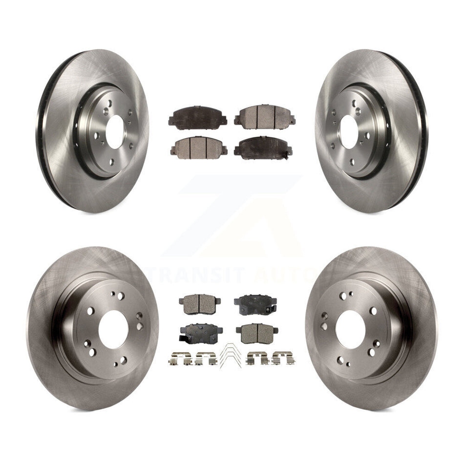 Front Rear Disc Brake Rotors And Ceramic Pads Kit For 2017 Honda Accord Hybrid EX-L Touring K8T-102569