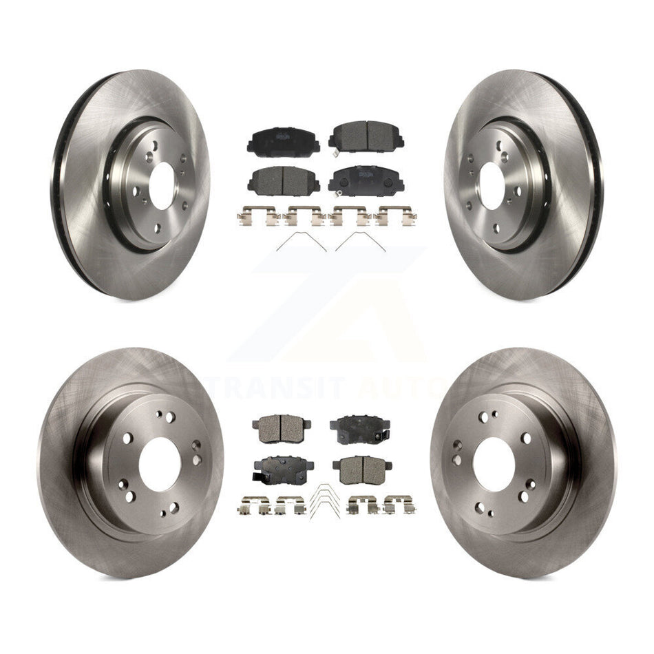 Front Rear Disc Brake Rotors And Ceramic Pads Kit For Honda Accord K8T-102570