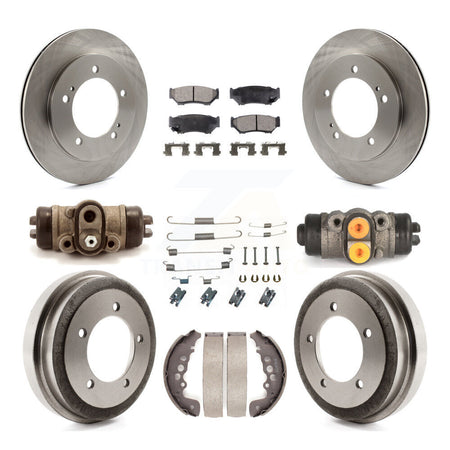 Front Rear Brake Rotor Ceramic Pad And Drum Kit (9Pc) For Chevrolet Tracker Suzuki Vitara K8T-102573