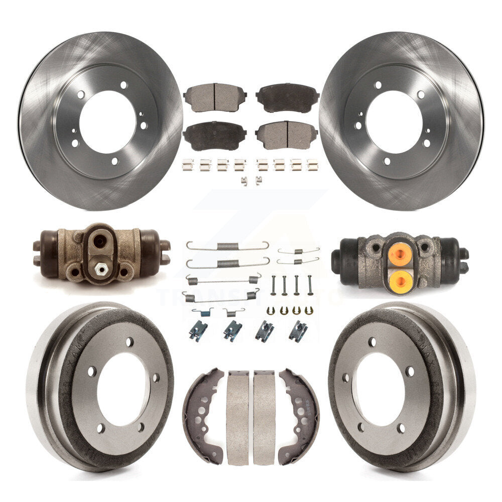 Front Rear Disc Brake Rotors Ceramic Pads And Drum Kit (9Pc) For Suzuki Grand Vitara K8T-102607