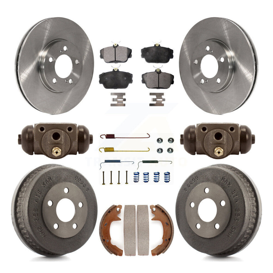 Front Rear Disc Brake Rotors Ceramic Pads And Drum Kit (9Pc) For Ford Taurus Mercury Sable K8T-102661