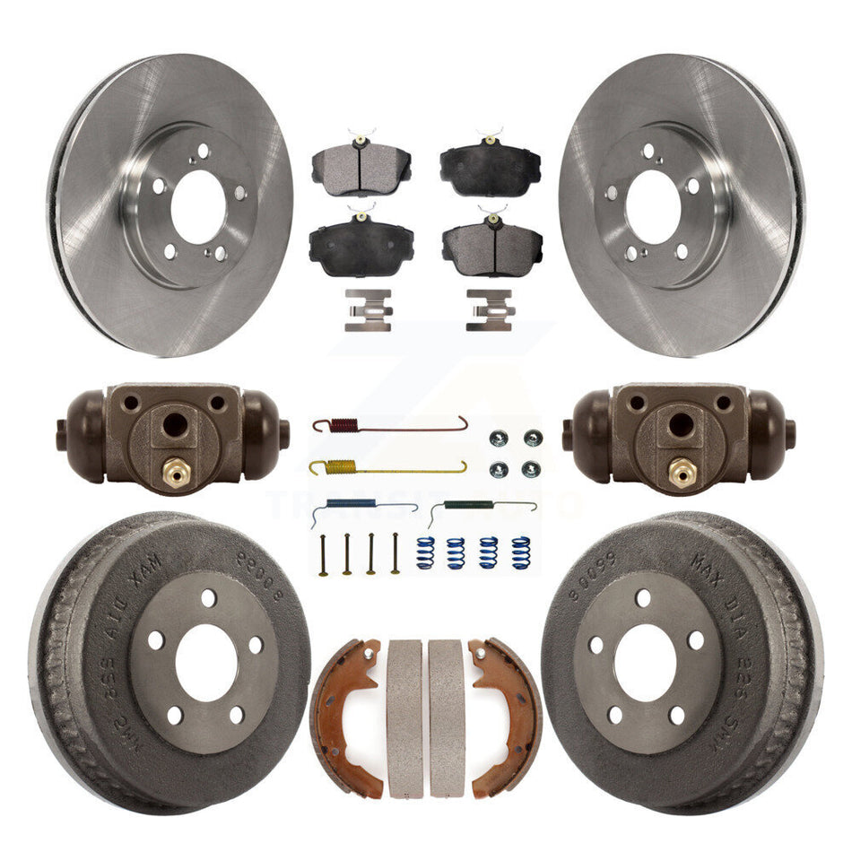 Front Rear Disc Brake Rotors Ceramic Pads And Drum Kit (9Pc) For Ford Taurus Mercury Sable K8T-102661