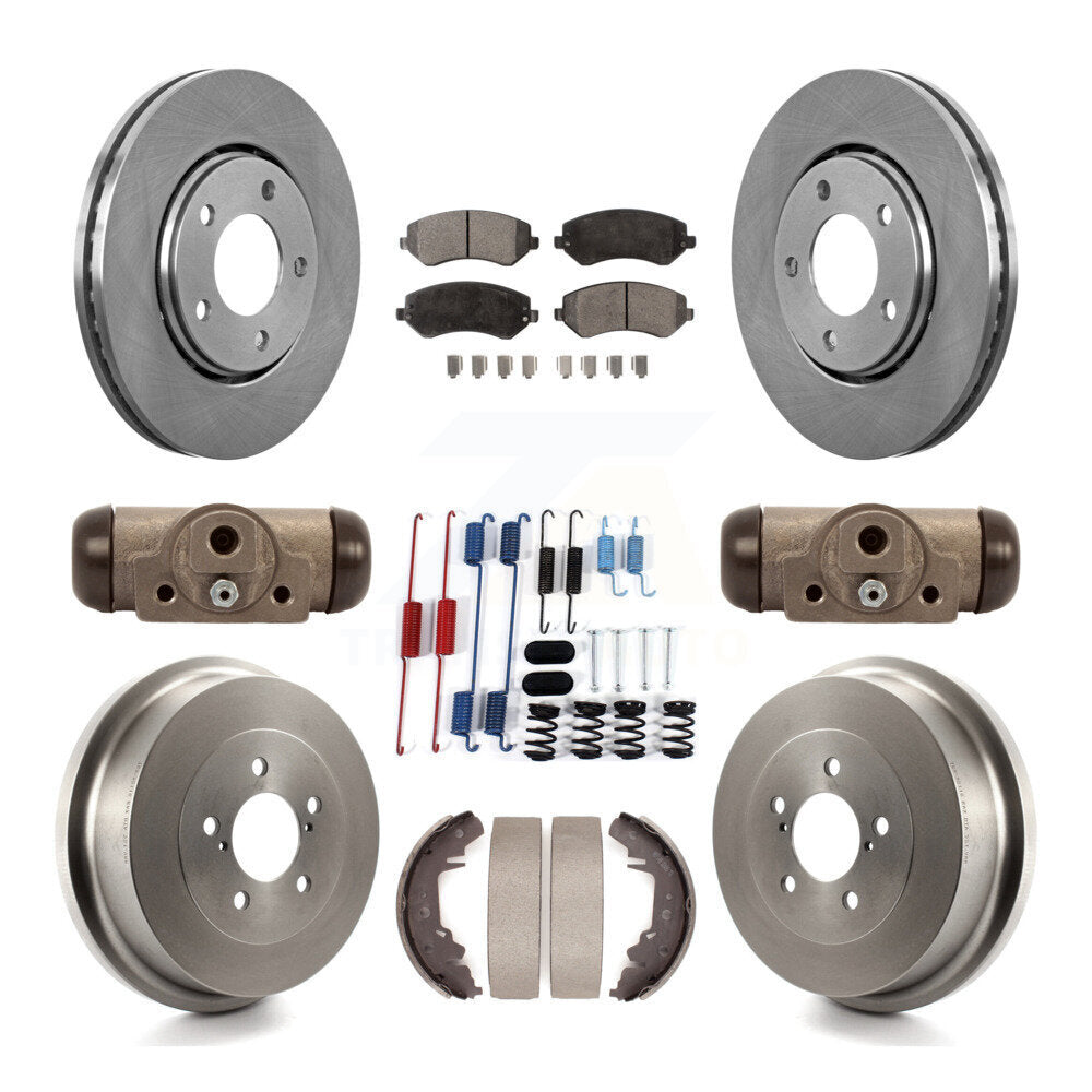 Front Rear Brake Rotor Ceramic Pad Drum Kit (9Pc) For Dodge Caravan Grand Chrysler Town & K8T-102682