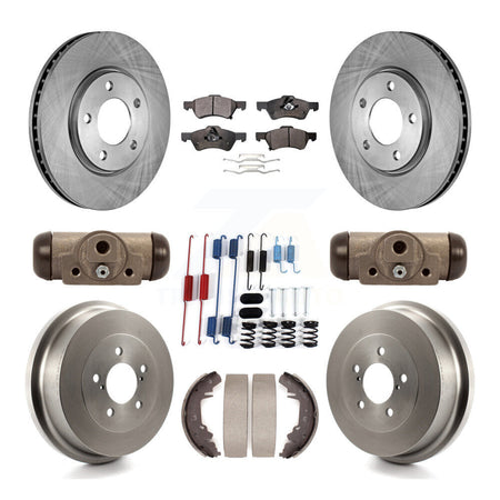 Front Rear Brake Rotor Ceramic Pad Drum Kit (9Pc) For Dodge Caravan Grand Chrysler Town & K8T-102687