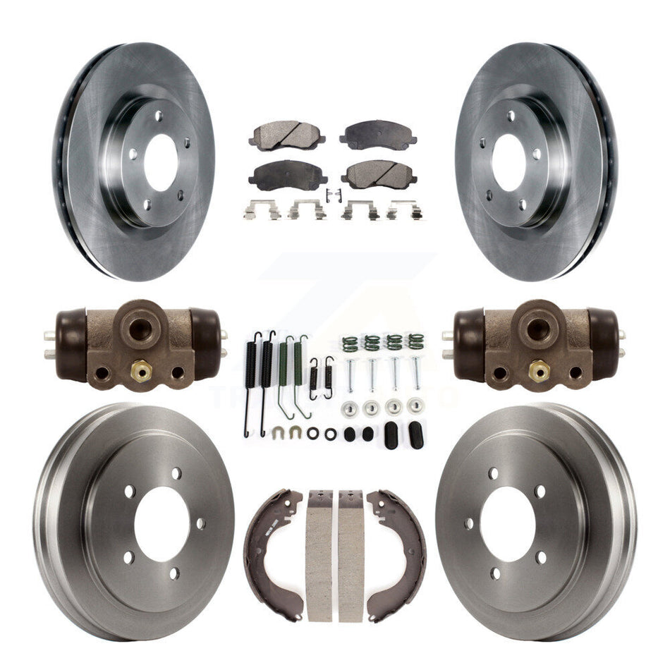 Front Rear Disc Brake Rotors Ceramic Pads And Drum Kit (9Pc) For Jeep Patriot Compass Dodge Caliber Chrysler Sebring Avenger K8T-102692