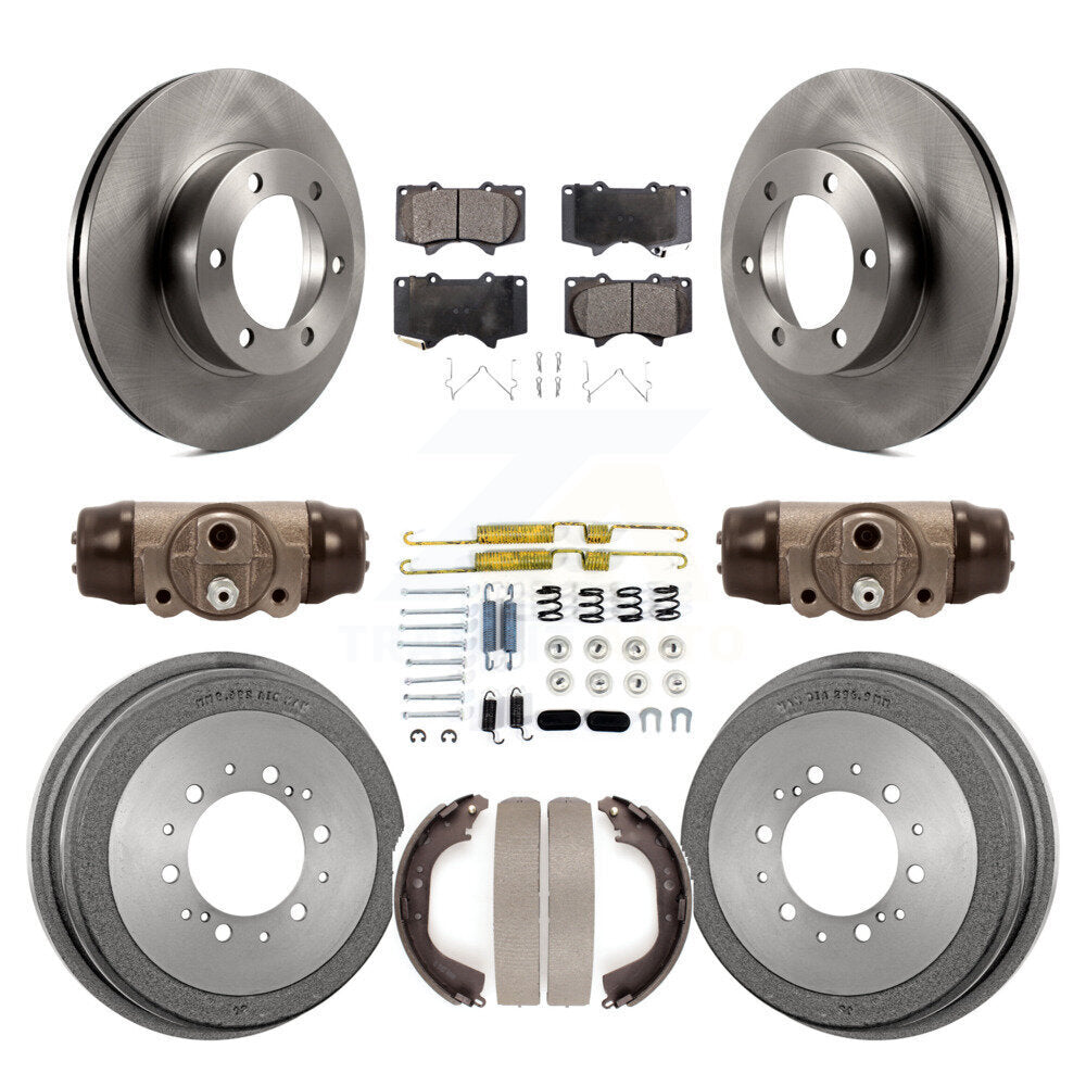 Front Rear Disc Brake Rotors Ceramic Pads And Drum Kit (9Pc) For Toyota Tundra K8T-102708