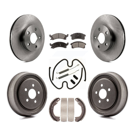 Front Rear Disc Brake Rotors Ceramic Pads And Drum Kit (7Pc) For Chevrolet Cavalier K8T-102736