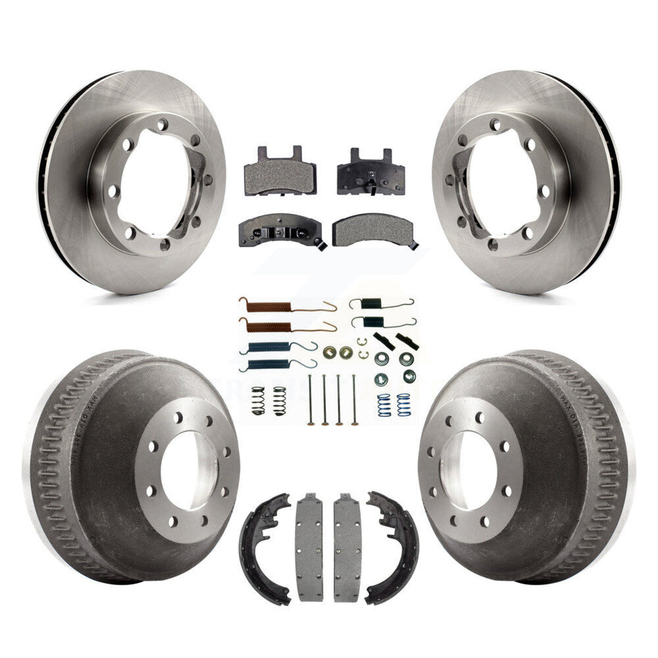 Front Rear Disc Brake Rotors Ceramic Pads And Drum Kit (7Pc) For 1988-1989 K3500 Chevrolet GMC K8T-102738
