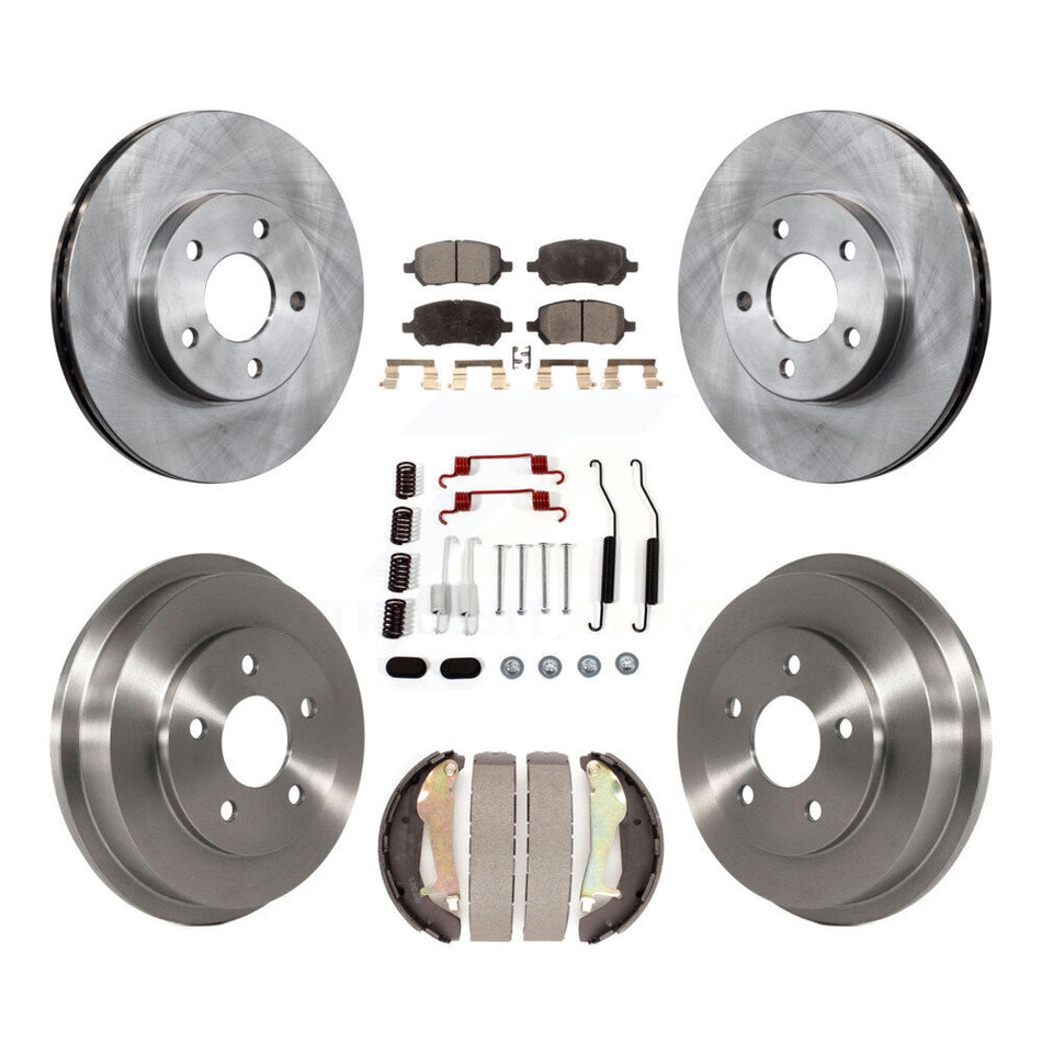Front Rear Disc Brake Rotors Ceramic Pads And Drum Kit (7Pc) For Chevrolet Cobalt Pontiac G5 K8T-102754