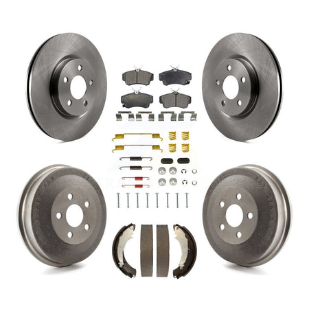 Front Rear Disc Brake Rotors Ceramic Pads And Drum Kit (7Pc) For Chrysler PT Cruiser K8T-102778