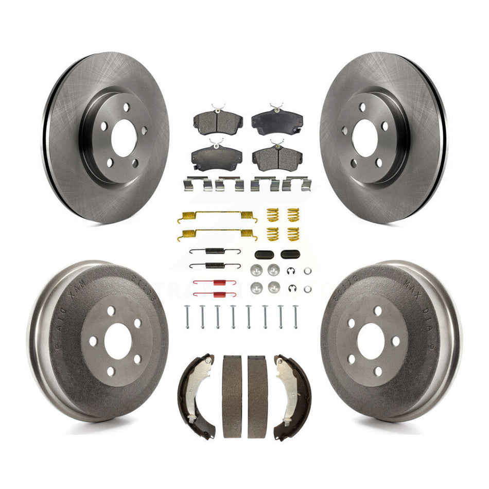 Front Rear Disc Brake Rotors Ceramic Pads And Drum Kit (7Pc) For Chrysler PT Cruiser K8T-102778