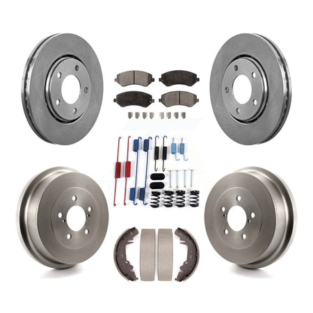 Front Rear Brake Rotor Ceramic Pad Drum Kit (7Pc) For Dodge Caravan Grand Chrysler Town & K8T-102782