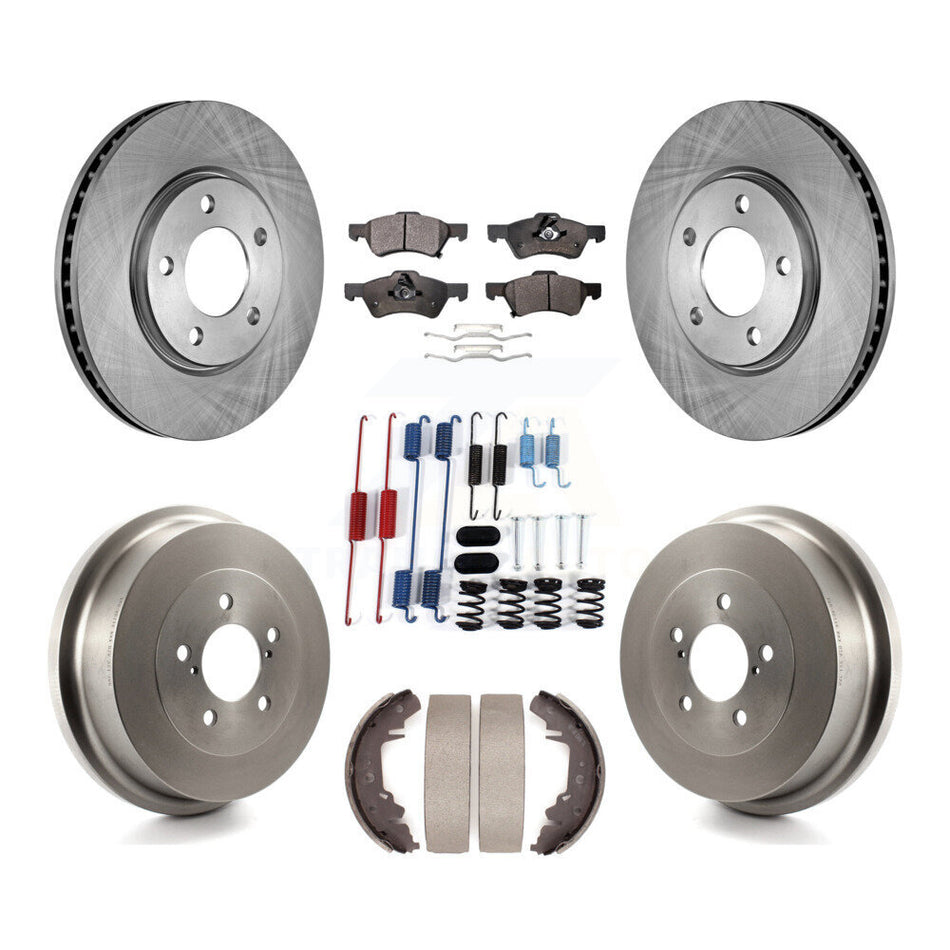 Front Rear Brake Rotor Ceramic Pad Drum Kit (7Pc) For Dodge Caravan Grand Chrysler Town & K8T-102787