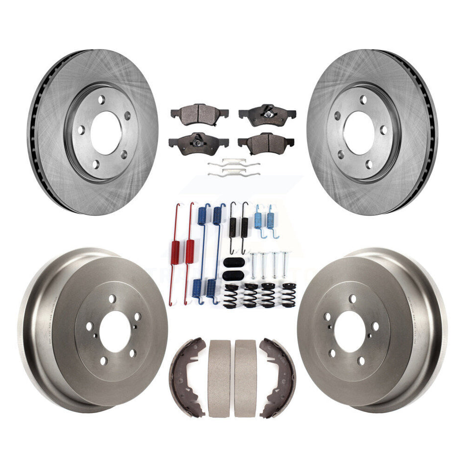 Front Rear Brake Rotor Ceramic Pad Drum Kit (7Pc) For Dodge Caravan Grand Chrysler Town & K8T-102787