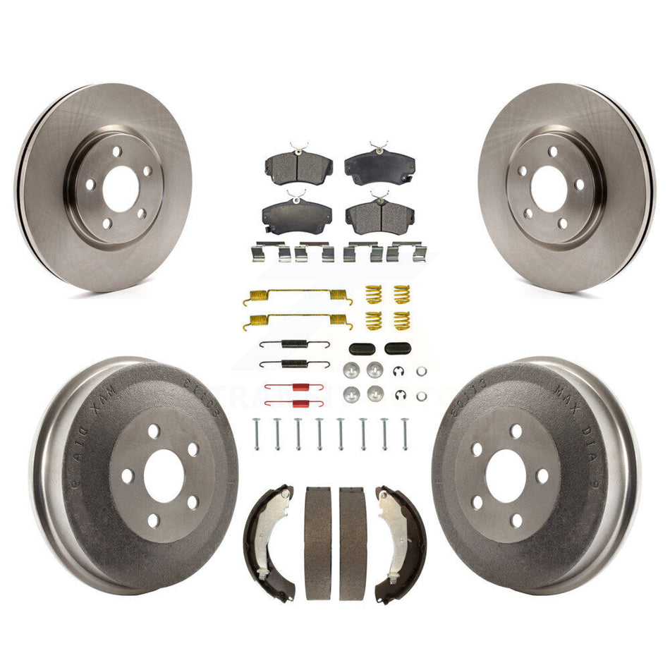 Front Rear Brake Rotors Ceramic Pad & Drum Kit (7Pc) For Chrysler PT Cruiser Turbocharged K8T-102788