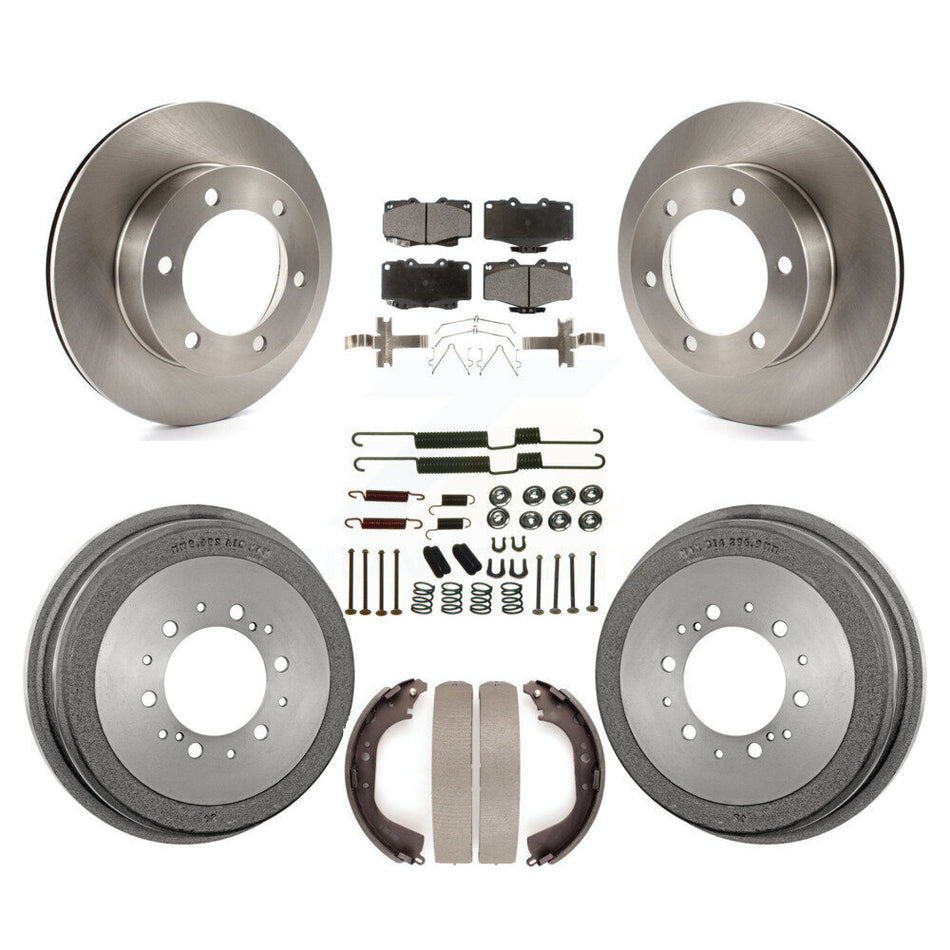 Front Rear Disc Brake Rotors Ceramic Pads And Drum Kit (7Pc) For Toyota 4Runner K8T-102796