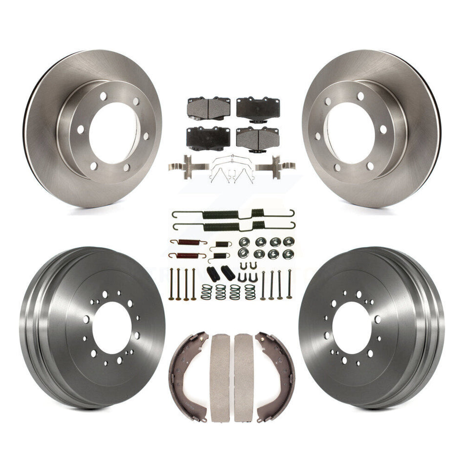 Front Rear Disc Brake Rotors Ceramic Pads And Drum Kit (7Pc) For 2002 Toyota 4Runner With 15" Factory Wheels K8T-102798