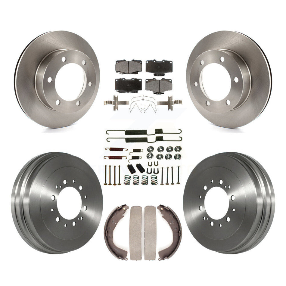 Front Rear Disc Brake Rotors Ceramic Pads And Drum Kit (7Pc) For 2002 Toyota 4Runner With 15" Factory Wheels K8T-102798