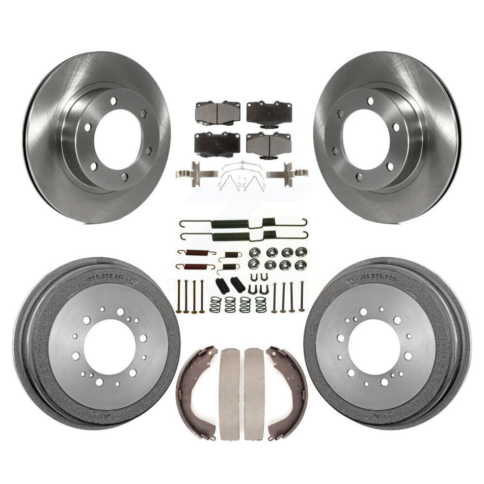 Front Rear Disc Brake Rotors Ceramic Pads And Drum Kit (7Pc) For 2001 Toyota 4Runner With 16" Factory Wheels K8T-102801