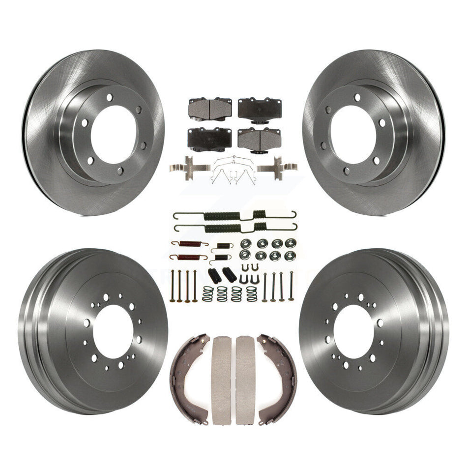 Front Rear Disc Brake Rotors Ceramic Pads And Drum Kit (7Pc) For 2002 Toyota 4Runner With 16" Factory Wheels K8T-102802