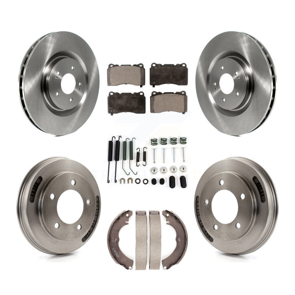 Front Rear Disc Brake Rotors Ceramic Pads And Drum Kit (7Pc) For Mitsubishi Lancer K8T-102831