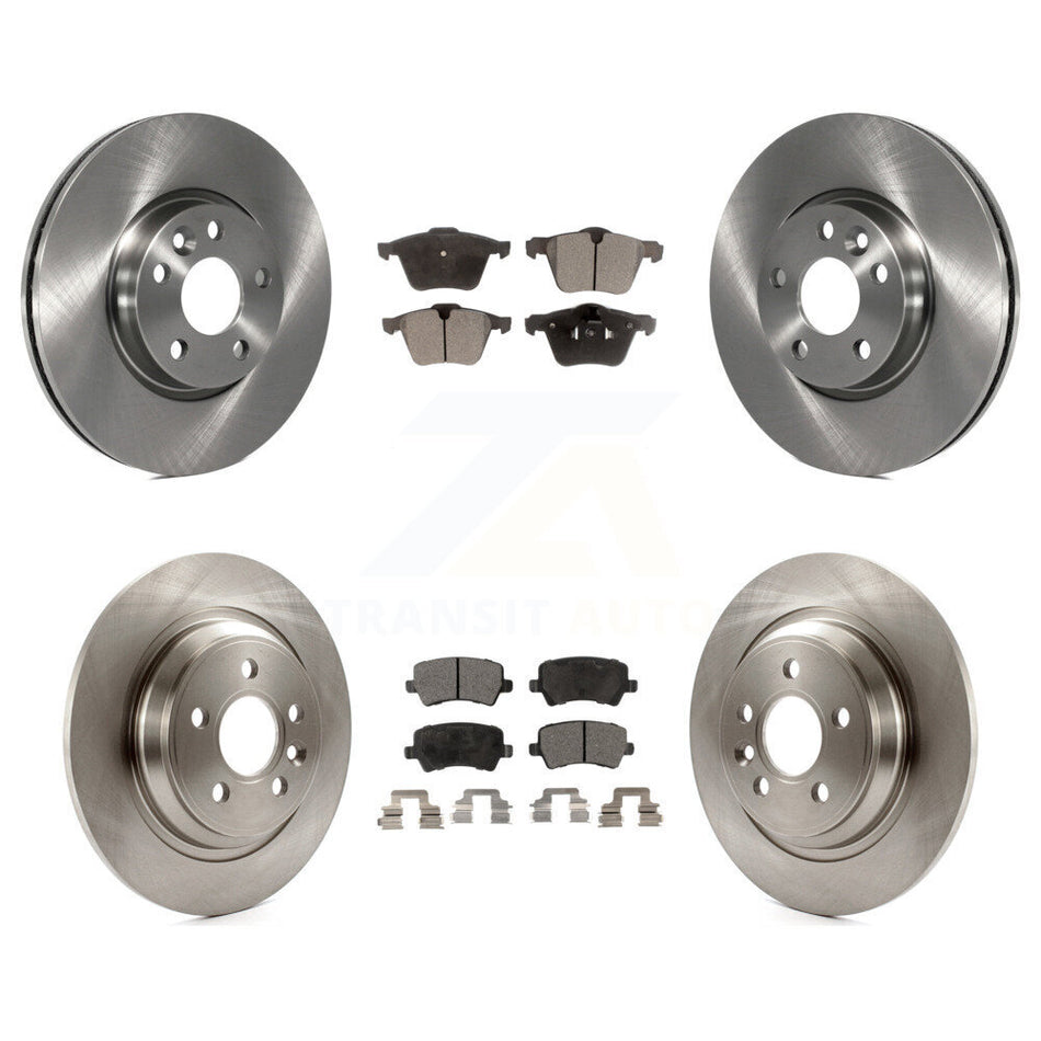 Front Rear Disc Brake Rotors And Ceramic Pads Kit For 2008 Volvo V70 With 300mm Diameter Rotor K8T-102839