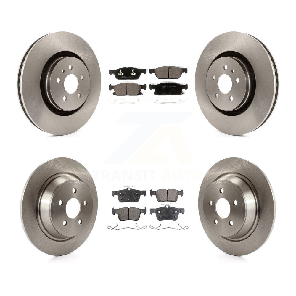 Front Rear Disc Brake Rotors And Ceramic Pads Kit For Ford Fusion Lincoln MKZ Continental K8T-102858