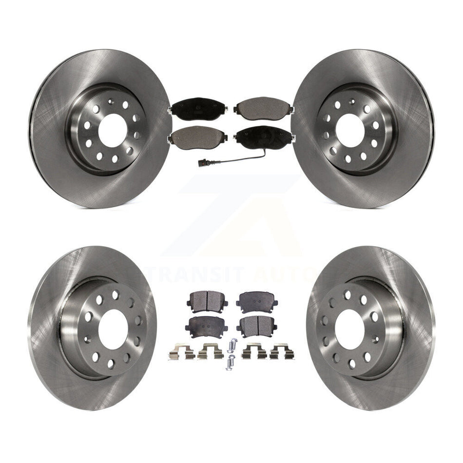 Front Rear Disc Brake Rotors And Ceramic Pads Kit For 2015 Volkswagen GTI With Performance Package K8T-102868