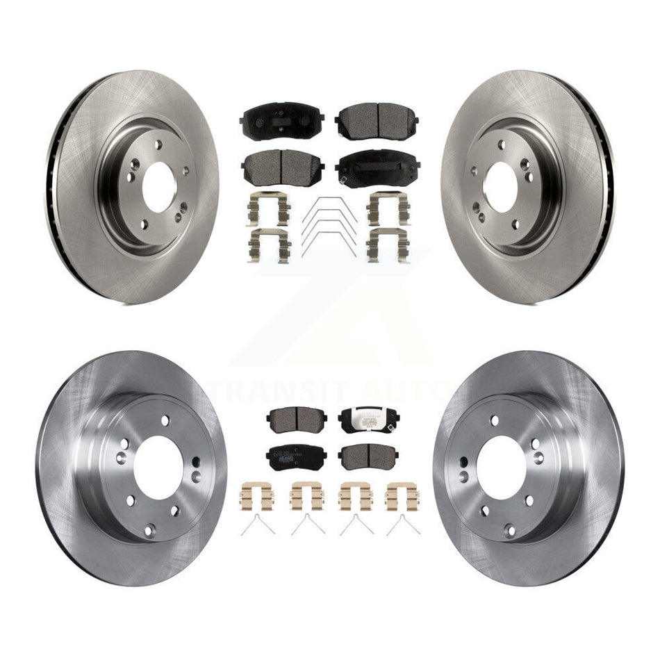 Front Rear Disc Brake Rotors And Ceramic Pads Kit For Kia Optima With Manual Parking K8T-102884