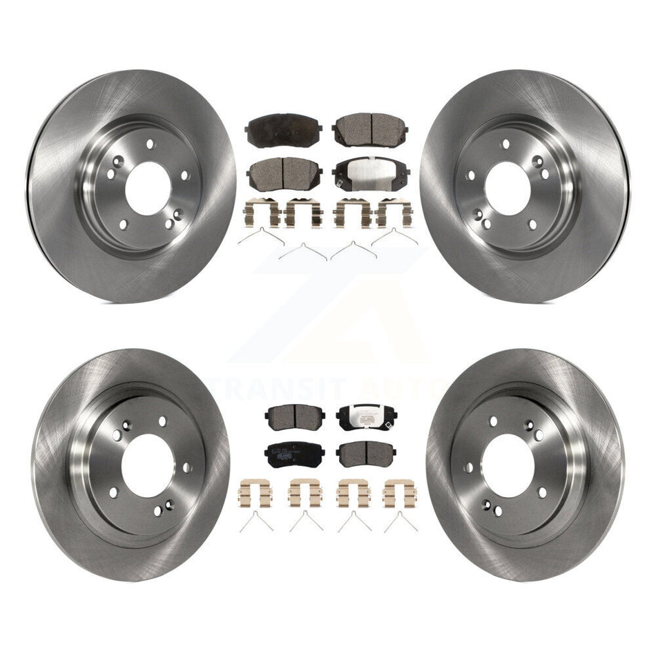 Front Rear Disc Brake Rotors And Ceramic Pads Kit For 2016 Kia Optima LX EX 1.6T With Electric Parking K8T-102892