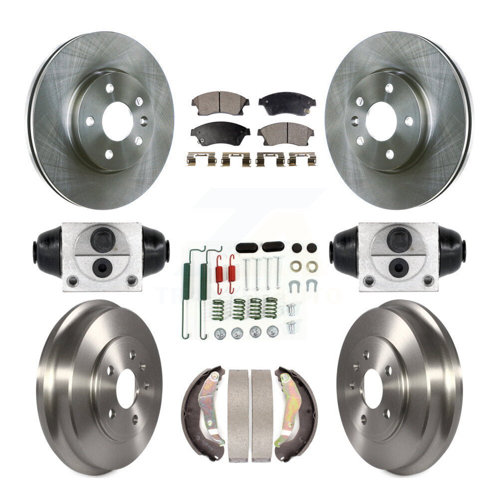 Front Rear Disc Brake Rotors Ceramic Pads And Drum Kit (9Pc) For Chevrolet Sonic K8T-102909
