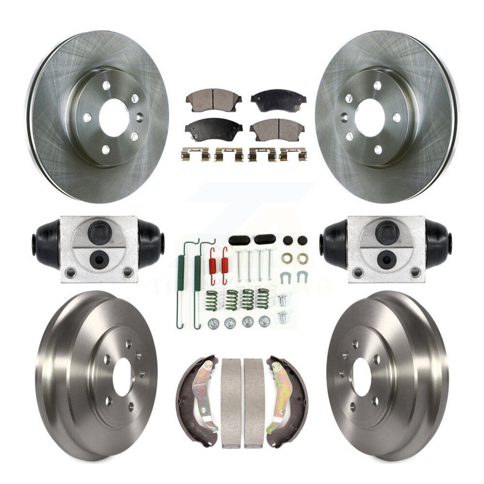 Front Rear Disc Brake Rotors Ceramic Pads And Drum Kit (9Pc) For Chevrolet Sonic K8T-102909
